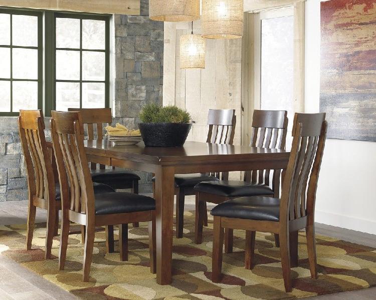 Image of Ralene - 7 Pc. - Extension Table, 6 Side Chairs - Light Brown