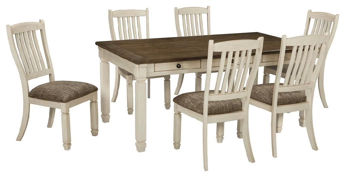 Image of Bolanburg - 7 Pc. - Dining Room Table, 6 Side Chairs - Beige