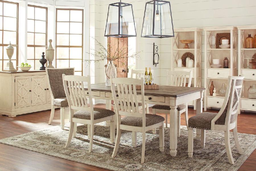 Image of Bolanburg - Beige- 7 Pc. - Dining Room Table, 4 Side Chairs, 2 Side Chairs