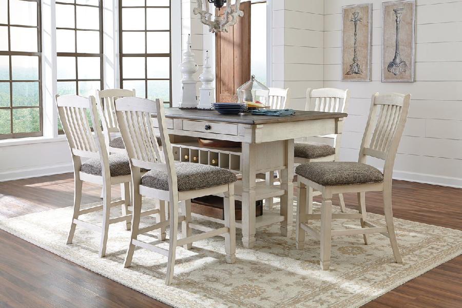 Image of Bolanburg - 7 Pc. - Counter Table, 6 Barstools - Beige