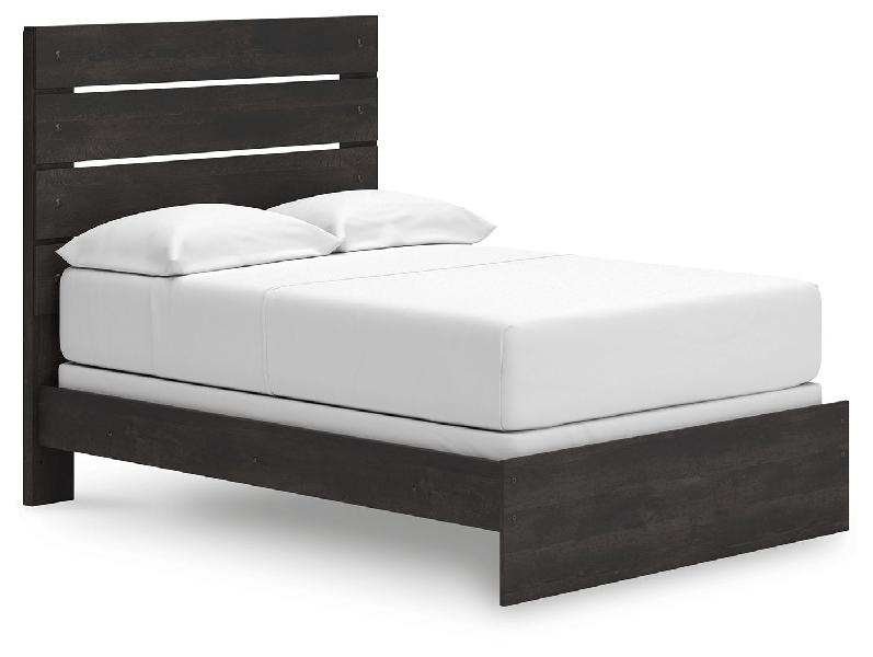 Image of Hollivern - Full Panel Bed - Dark Gray