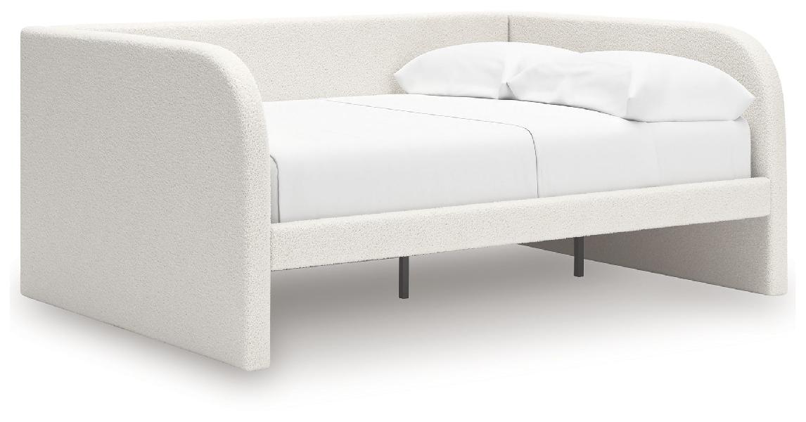 Image of Arloster - Full Upholstered Day Bed - Tan / White