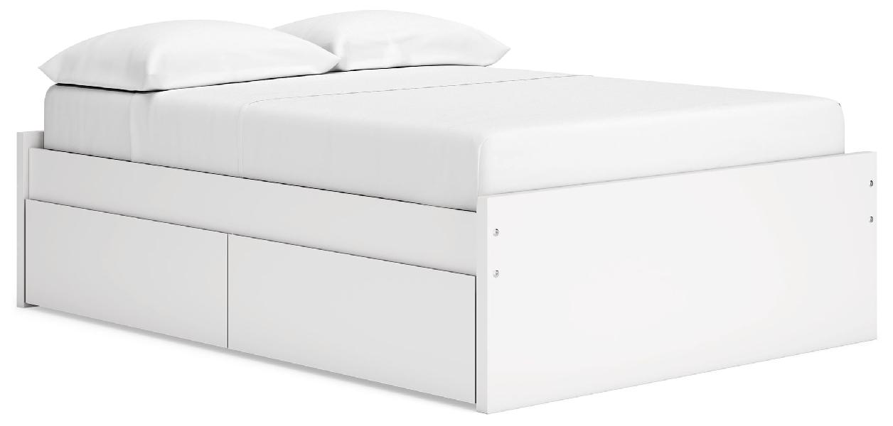Image of Onita - Full Platform Bed With 2 Side Storage - White