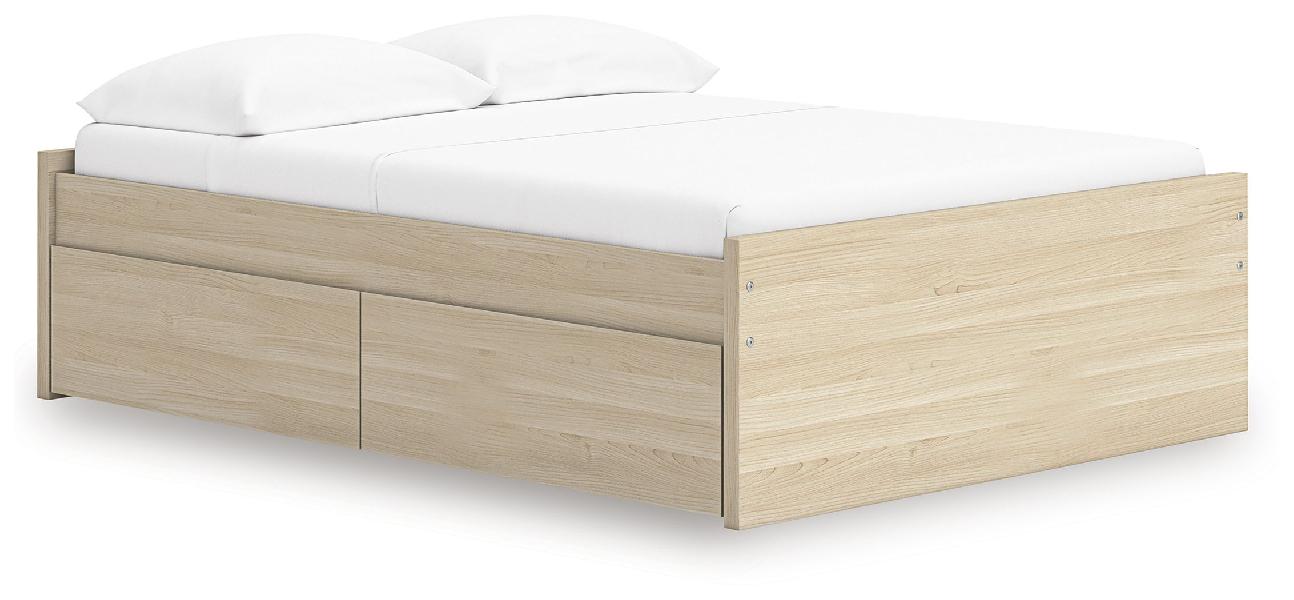 Image of Onita - Full Platform Bed With 2 Side Storage - Natural