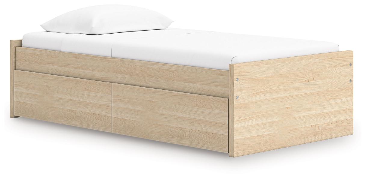 Image of Onita - Twin Platform Bed With 1 Side Storage - Natural
