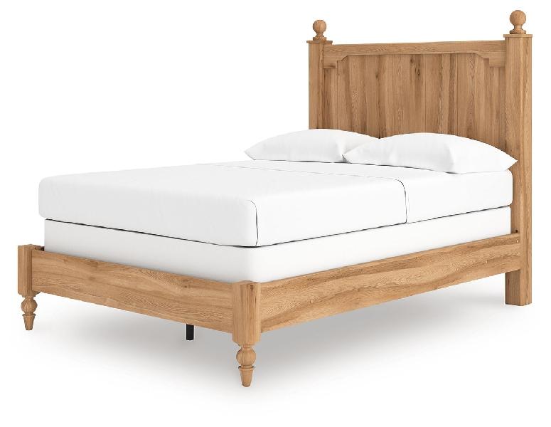 Image of Aleaport - Full Panel Bed - Warm Brown
