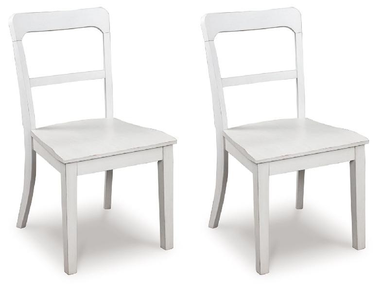 Image of Greddinton - Upholstered Dining Side Chair (Set of 2) - White