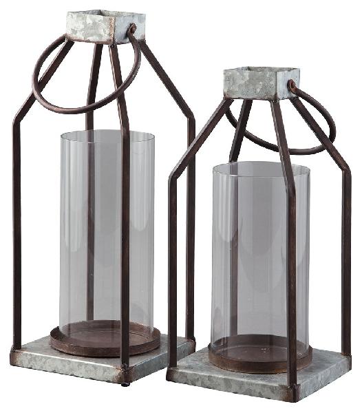 Image of Diedrick - Lantern Set (Set of 2) - Gray / Black