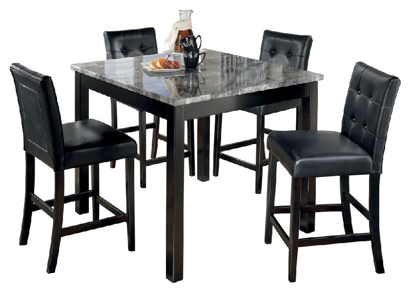 Image of Maysville - Square Counter TBL Set (Set of 5) - Black