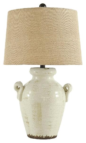 Image of Emelda - Ceramic Table Lamp  - Cream
