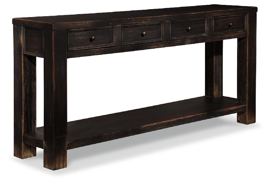 Image of Gavelston - Sofa Table - Black