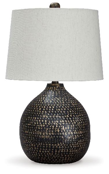 Image of Maire - Metal Table Lamp  - Black / Gold Finish