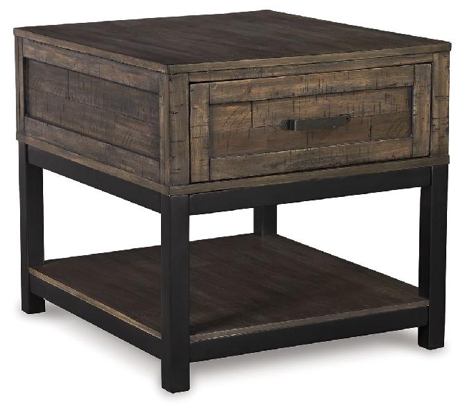 Image of Johurst - Rectangular End Table - Grayish Brown