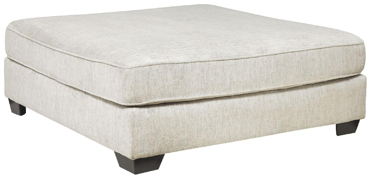 Image of Rawcliffe - Oversized Accent Ottoman - Parchment