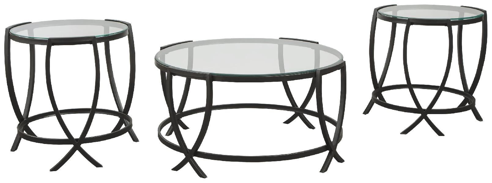 Image of Tarrin - Occasional Table Set (Set of 3) - Black