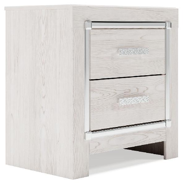 Image of Altyra - Two Drawer Night Stand - White