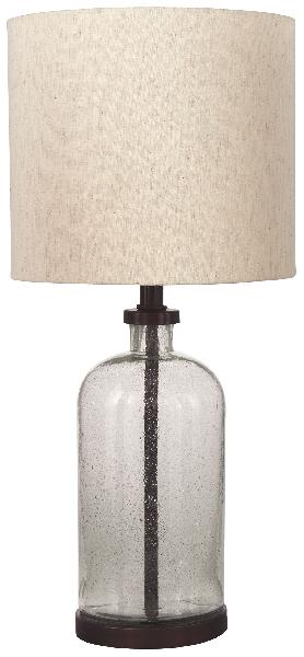 Image of Bandile - Glass Table Lamp  - Clear / Bronze Finish
