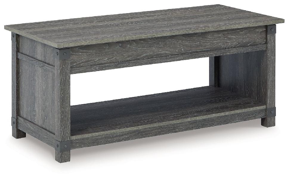 Image of Freedan - Rect Lift Top Cocktail Table - Grayish Brown