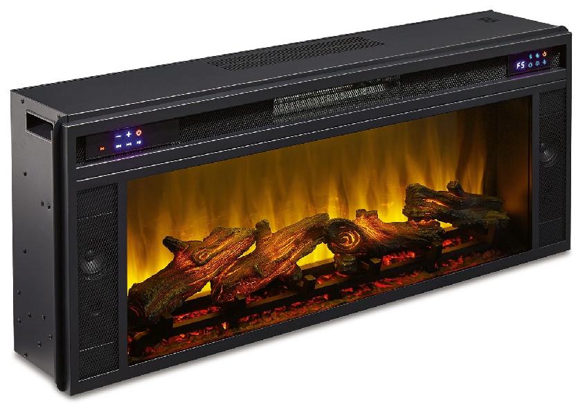 Image of Entertainment Accessories - Fireplace Insert - Rectangular - Black