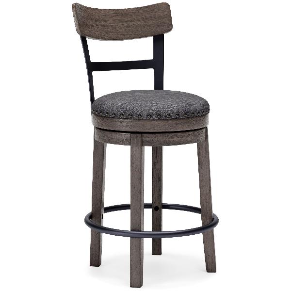 Image of Caitbrook - UPH Swivel Barstool  - Gray