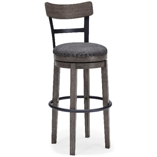 Image of Caitbrook - Tall UPH Swivel Barstool - Gray
