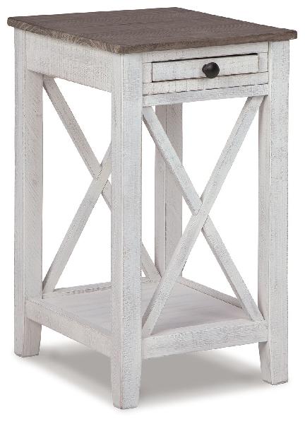Image of Adalane - Accent Table - White / Gray
