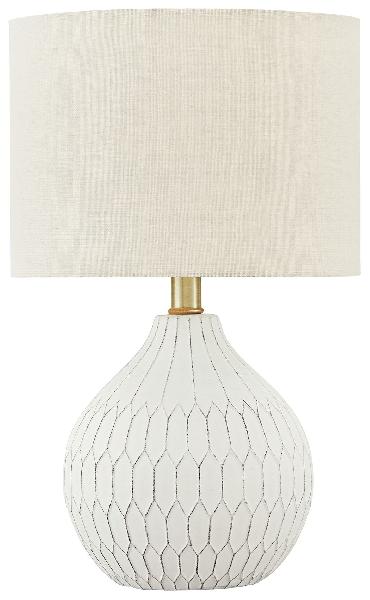 Image of Wardmont - Ceramic Table Lamp  - White