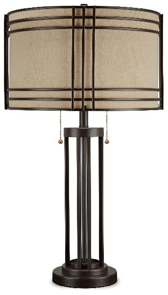 Image of Hanswell - Metal Table Lamp  - Dark Brown