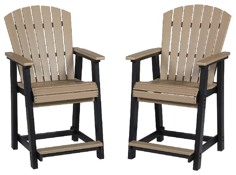 Image of Fairen Trail - Barstool (Set of 2) - Black / Driftwood