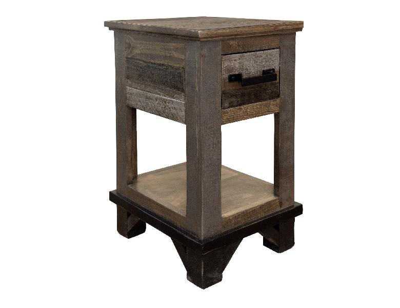 Image of Loft - Chairside Table - Two Tone Gray / Brown