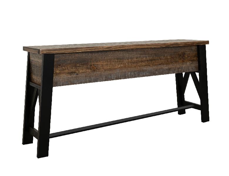 Image of Loft - Counter Height Sofa Table - Two Tone Gray / Brown