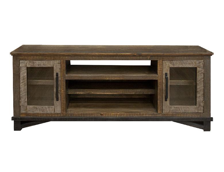 Image of Loft - TV Stand / Wall Unit - Two Tone Gray / Brown