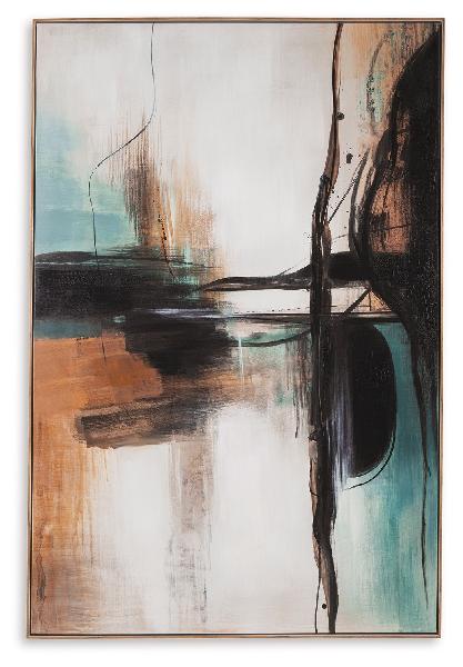 Image of Brunonia - Wall Art - Teal / Orange / Black