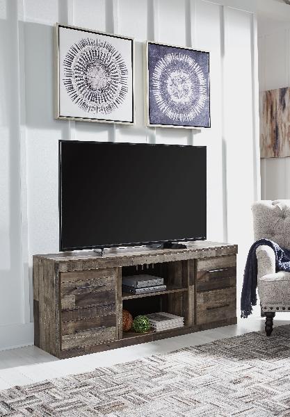 Image of Derekson - LG TV Stand w/Fireplace Option - Multi Gray