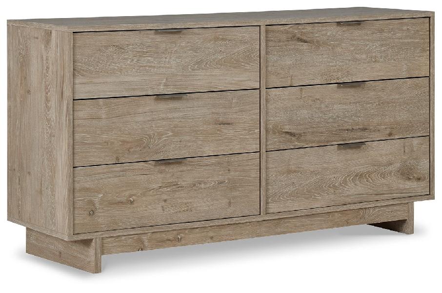 Image of Oliah - Six Drawer Dresser - 31'' Height - Beige