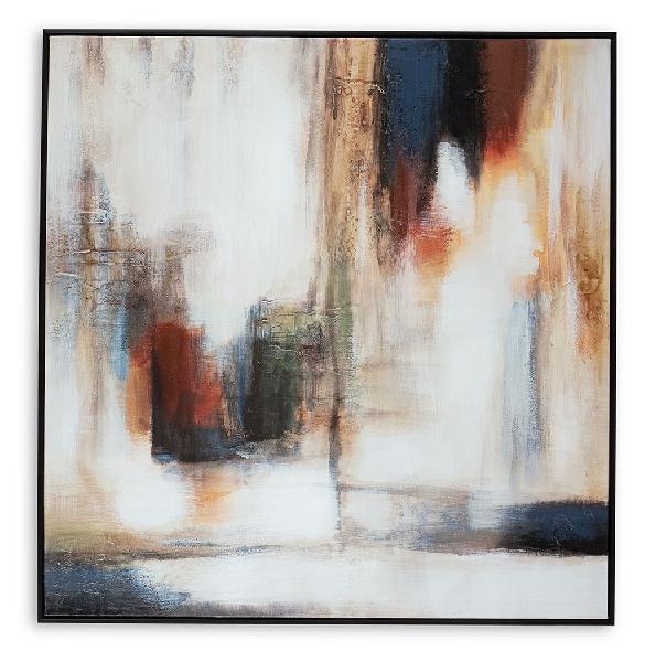 Image of Pigeonford - Wall Art - White / Teal / Gold