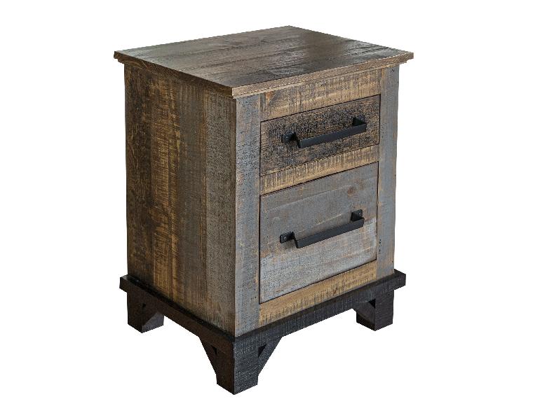 Image of Loft - Nightstand - Two Tone Gray / Brown