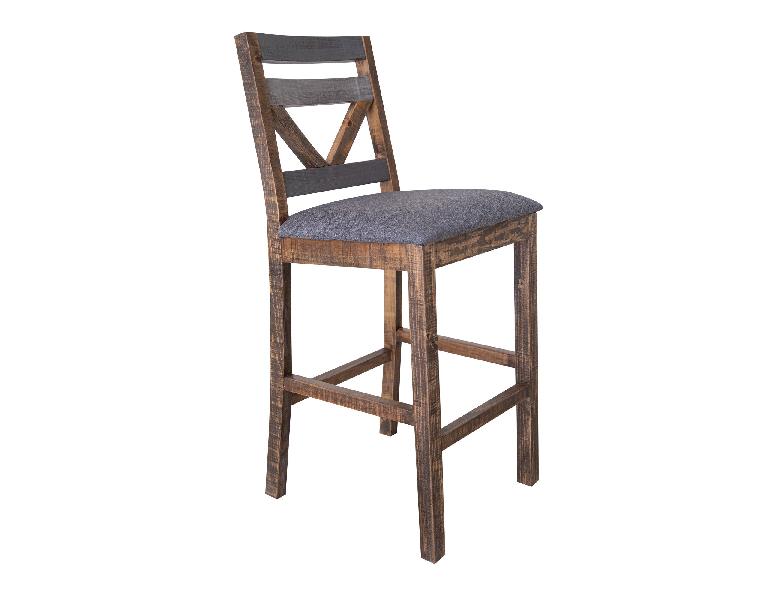 Image of Loft - Barstool (Set of 2) - Two Tone Gray / Brown