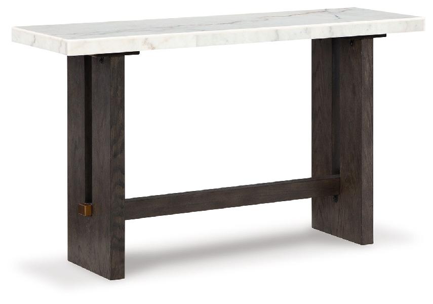 Image of Burkhaus - Sofa Table - White / Dark Brown