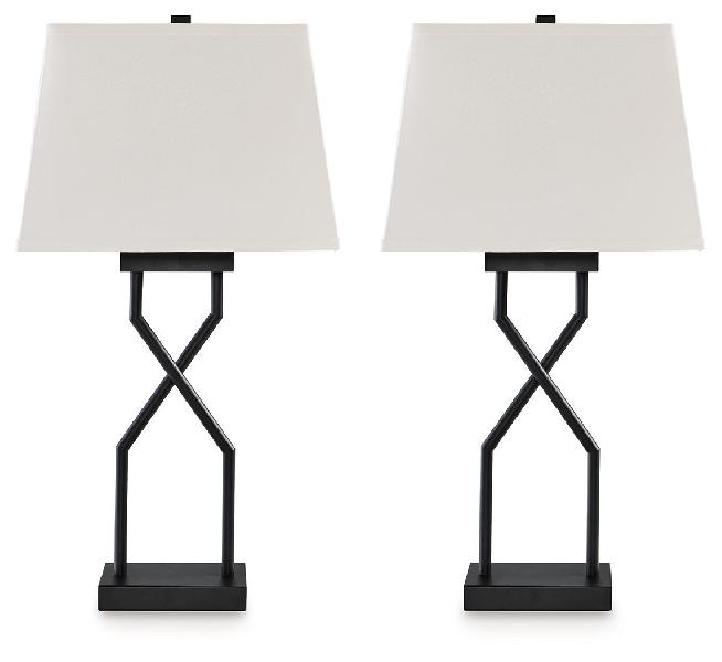 Image of Brookthrone - Metal Table Lamp (Set of 2) - Black