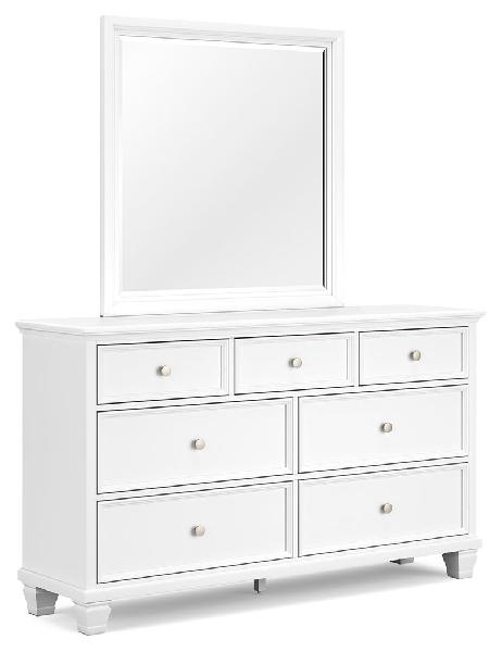 Image of Fortman - Dresser And Mirror - White