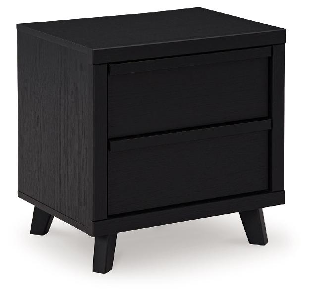 Image of Danziar - Two Drawer Night Stand - Black