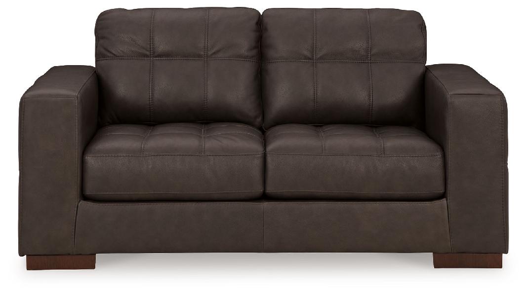Image of Luigi - Loveseat - Leather Match - Thunder