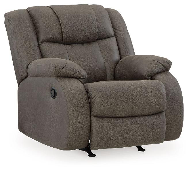 Image of First Base - Rocker Recliner - Faux Leather - Gunmetal