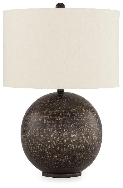 Hambell - Metal Table Lamp - Black / Gold Finish