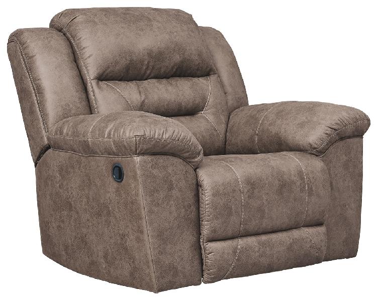 Image of Stoneland - Rocker Recliner - Faux Leather - Fossil