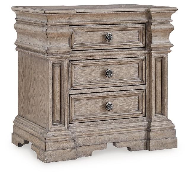 Image of Blairhurst - Three Drawer Night Stand - Light Grayish Brown