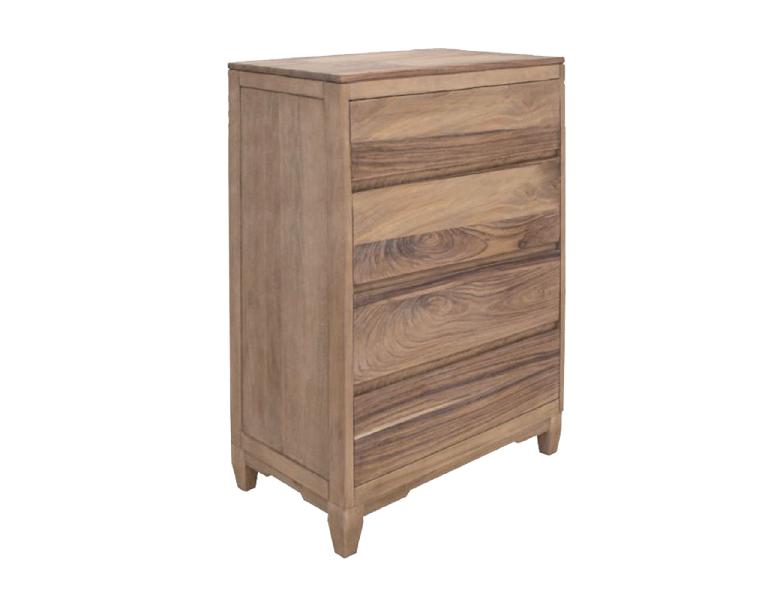 Image of Parota Nova - Chest 4 Drawers - Brown Cappuccino