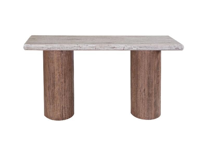 Image of Sahara - Sofa Table - Light Cream / Brown Caramel
