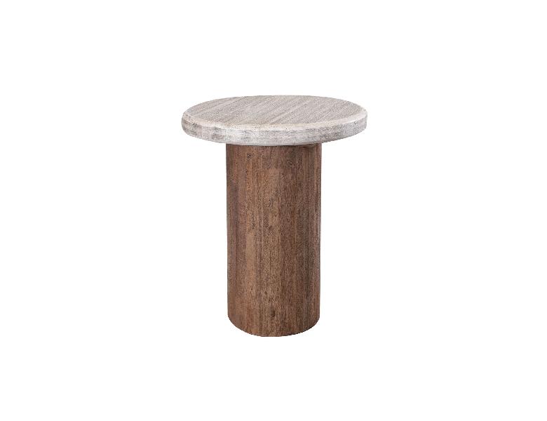 Image of Sahara - End Table - Light Cream / Brown Caramel